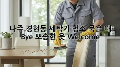 나주 경현동 세탁기 청소✨ 묵은 때 Bye! 뽀송한 옷 Welcome!