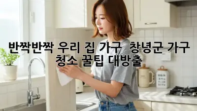 반짝반짝✨ 우리 집 가구, 🏡 창녕군 가구 청소 꿀팁 대방출!