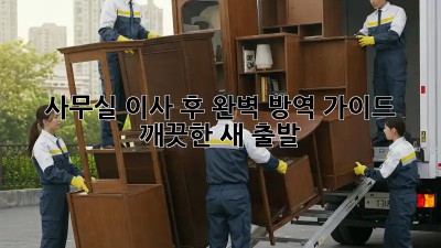 사무실 이사 후 완벽 방역 가이드: 깨끗한 새 출발!
